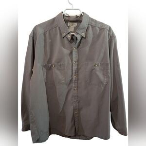 Men's Gray Button-Up Shirt